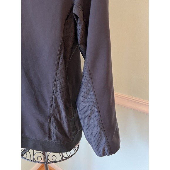 LULULEMON XXL Black Soft Shell Vented Commute 1/4 Zip Jacket Reflective Flap - Picture 5 of 8